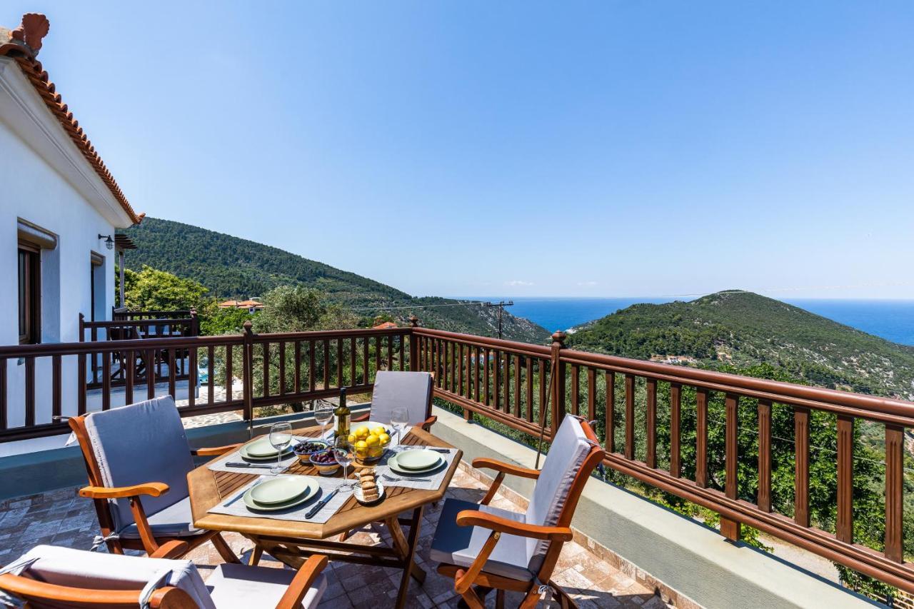 Villa Margini, Aegean Views , Pool Villa, Skopelos Eksteriør bilde
